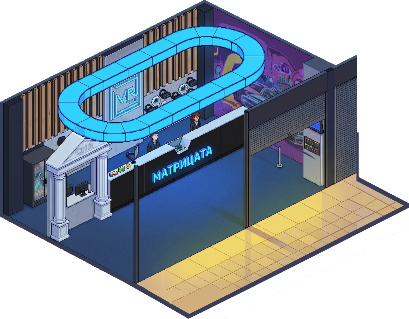 Isometric view of VR Varna and the Matrix reception